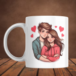 Customised Magic Mug with Photo, Name & Quote | Personalized Gift Mug for Birthday, Anniversary & Couple | 350ml Ceramic Mug