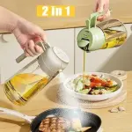 580ml Oil Sprayer & Dispenser Bottle – Refillable Cooking Oil Spray for Kitchen Use