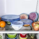 Silicone Lid – Heavy Quality (6 Pc Set, Random Color) | Reusable Stretchable Food Covers for Bowls, Cups & Containers