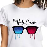 the holi crew stylish sunglasses print women’s t-shirt