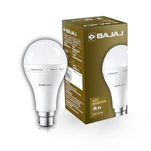 Bajaj iLED 8.5W Rechargeable Emergency Inverter LED Bulb | Cool Day Light | Upto 4 Hours Battery | B22D | (Pack of 1, White)