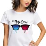the holi crew stylish sunglasses print women’s t-shirt