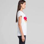 happy holi color splash printed women's t-shirt