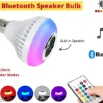 BLUETOOTH BULB Smart Led Wireless Light Bulb With Speaker | Bluetooth Enabled | Rgb Music Light | Colour Changing Remote Control Access| B22 Holder 12 Watt BT Pack of 1