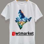 TWTMarket Shiva-Themed India Map T-Shirt