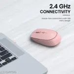 Portronics Toad 23 Wireless Optical Mouse with 2.4GHz, USB Nano Dongle, Optical Orientation, Click Wheel, Adjustable DPI(Pink)