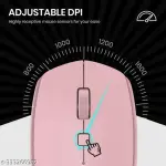 Portronics Toad 23 Wireless Optical Mouse with 2.4GHz, USB Nano Dongle, Optical Orientation, Click Wheel, Adjustable DPI(Pink)